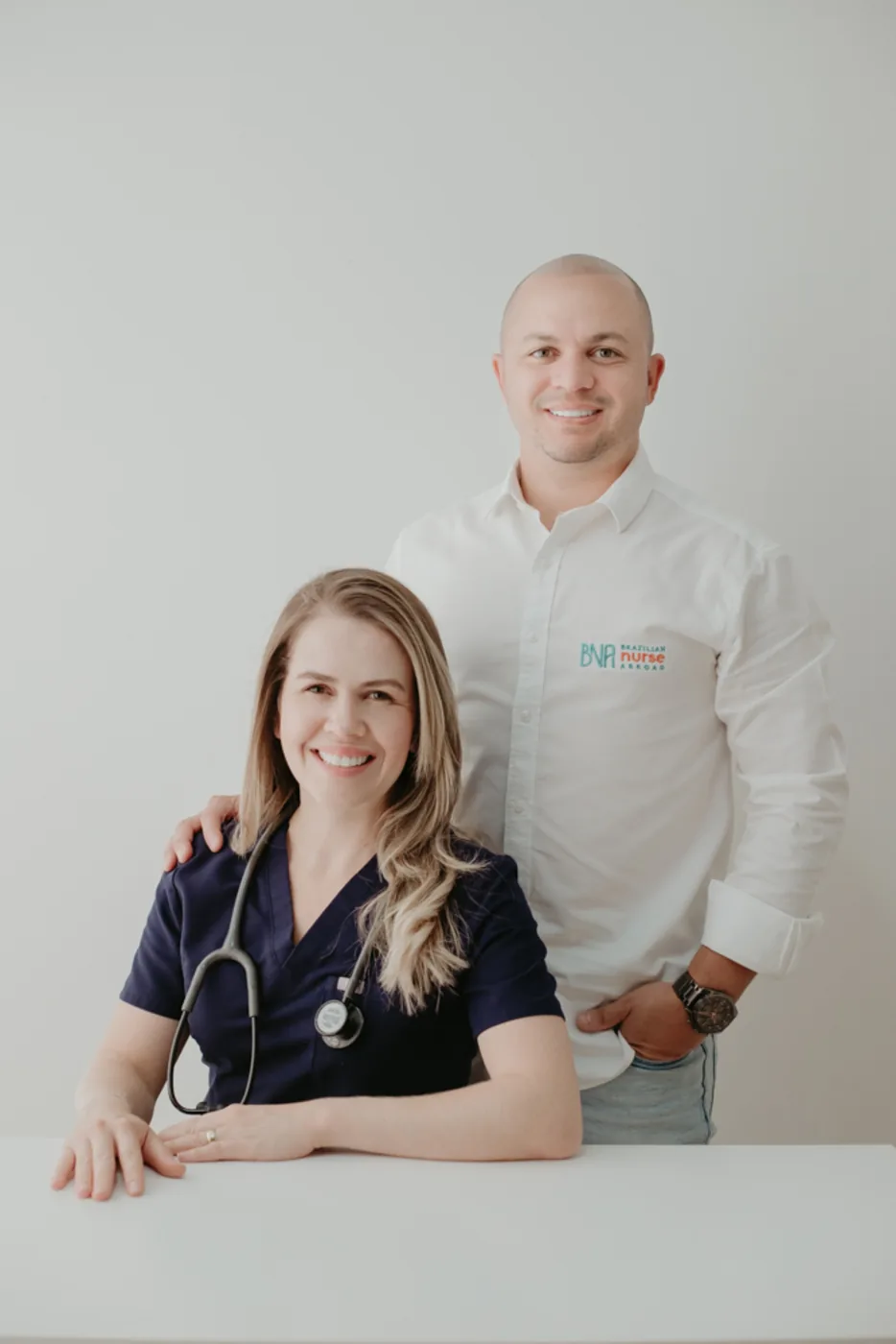 Thatiara e Jean, fundadores da Brazilian Nurse Abroad